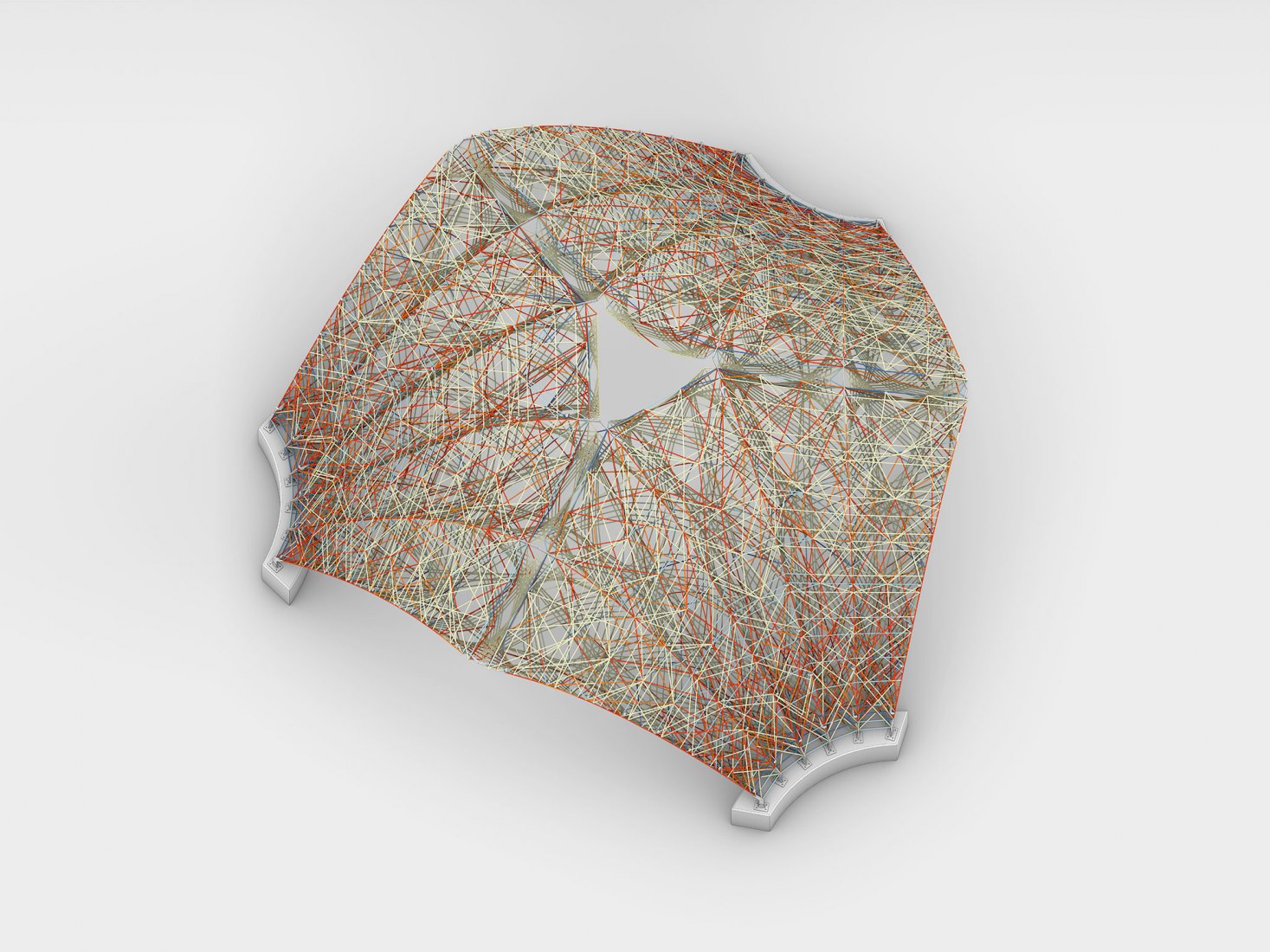 Structural model fibre. livMatS Pavilion. Photograph by ICD/ITKE/IntCDC University of Stuttgart.